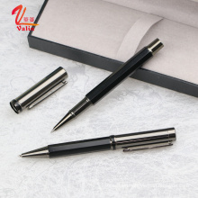 Luxury gift pen set fashion design black classical metal ball pen gel pen
